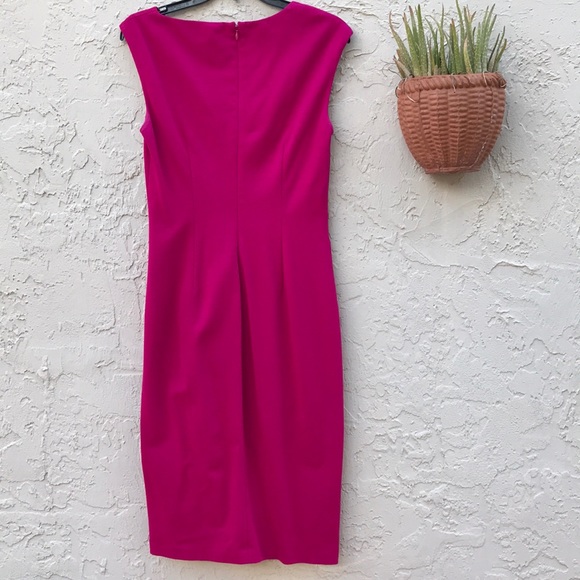 Cache Deep Fuchsia Classic Belted Sheath Dress - Picture 4 of 8
